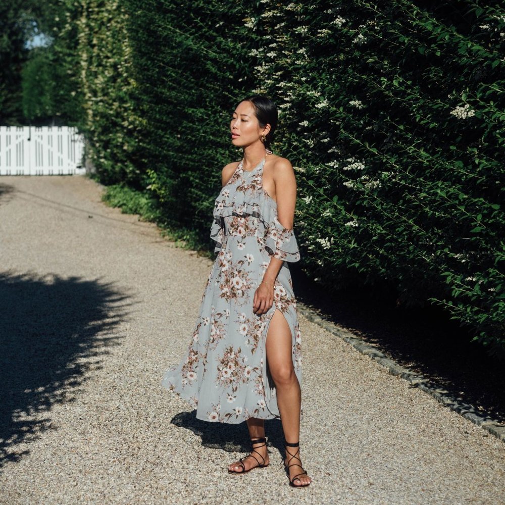 Asos Floral Halter Dress